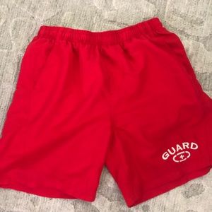 Men’s lifeguard swim trunks size L